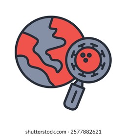 pandemic icon. vector.Editable stroke.linear style sign for use web design,logo.Symbol illustration.