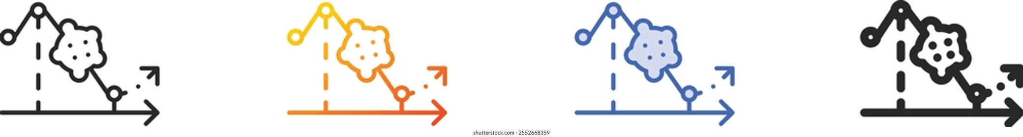pandemic icon.Thin Linear, Gradient, Blue Stroke and bold Style Design Isolated On White Background
