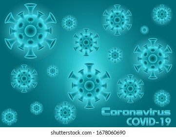 pandemic influenza coronavirus bacteria covid-19 stock vector illustration isolated on background