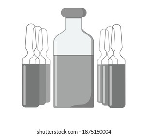 A pandemic medical concept. Universal vaccination. Syringes and a vial of vaccine. Improving the state of the nation.