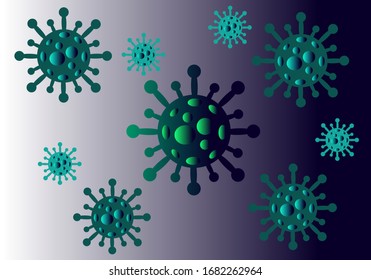 Pandemic, medical, healthcare, infectious, virology, epidemiology concept. Corona virus 2019-nCoV. Vector illustration.