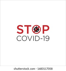 Pandemic Novel Coronavirus outbreak covid-19 2019-nCoV emblem. Logo covid 19 isolated. Coronavirus symbol pandemic vector image