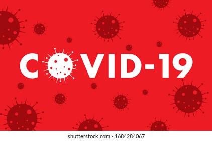 Pandemic Novel Coronavirus outbreak covid-19 2019-nCoV emblem. Logo covid 19 isolated. Coronavirus symbol pandemic vector image
