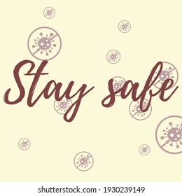 Pandemic Pink Stop Covid Red Text Danger Sign Sick Wallpaper. Quarantine Test Dark Asian Flue Virus Covid-19 Illustration. Yellow Coronavirus Stay Safe Healthcare Pastel Epidemic Take Care Background.