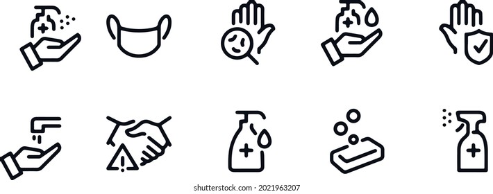 Pandemic Prevention icons vector design 