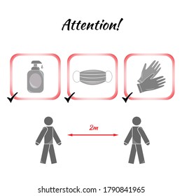 Signo de seguridad pandémica en vector