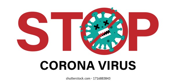 Pandemic stop Coronavirus (CoVID-19) outbreak concept. 2019-nCoV quarantine banner.