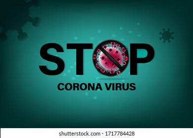 Pandemic stop Coronavirus (CoVID-19) outbreak concept. 2019-nCoV quarantine banner.