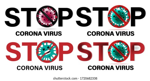 Pandemic stop Coronavirus (CoVID-19) outbreak concept. 2019-nCoV quarantine banner.