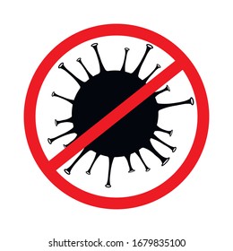 Pandemic stop Novel Coronavirus outbreak covid-19 2019-nCoV. warning sign about the danger of coronavirus infection