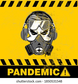 Pandemic, under construction background vector