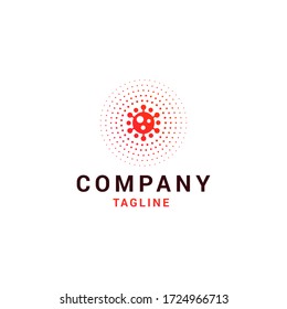 pandemic virus logo design concept 