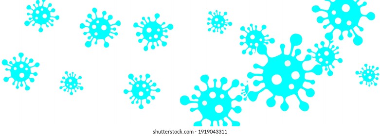 Pandemic Vivid Quarantine Bright Covid-19 Vibrant Science Illustration. Epidemic Neon Sick Danger Sign Backdrop. Medicine Blue Virus White Coronavirus Healthcare Turquoise Test Wallpaper.