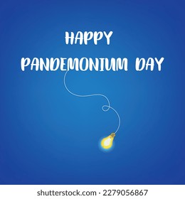 pandemonium day  . Design suitable for greeting card poster and banner
