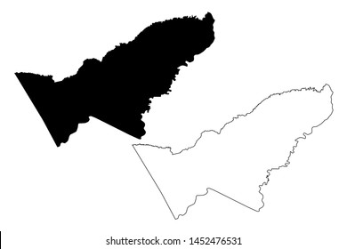 Pando Department (Plurinational State of Bolivia, Departments of Bolivia) map vector illustration, scribble sketch Pando map