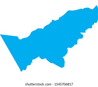 Pando region map in Bolivia