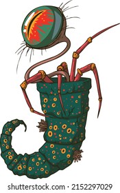Pandora's fantasy alphabet with creature and monsters. Letter "J".