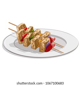 Paneer tikka vector