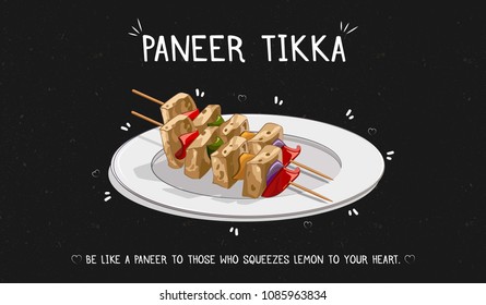 Paneer Tikka Vector 