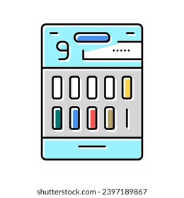 panel 9 drug test color icon vector. panel 9 drug test sign. isolated symbol illustration