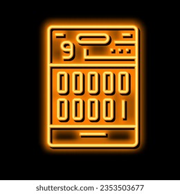 panel 9 drug test neon light sign vector. panel 9 drug test illustration