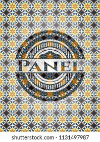 Panel arabesque badge. arabic decoration.