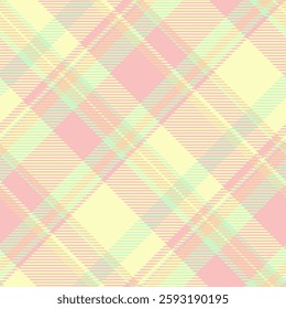 Panel background plaid seamless, sixties textile check fabric. Proud pattern texture vector tartan in light color palette.