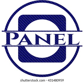 Tarjeta de panel con textura de denim
