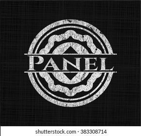 Emblema de tiza de panel escrito en una pizarra