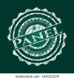 Panel chalkboard emblem. Vector Illustration. Detailed.
