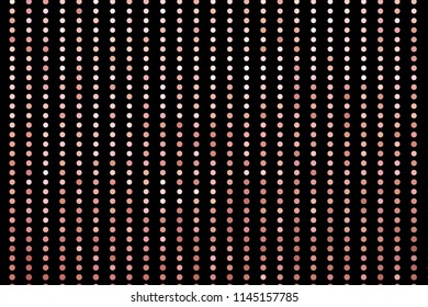 Panel with circles, dots, points of different shades of Golden color. Halftone effect. Digital gradient. Luxury background. Texture of gold metal. Vector illustration