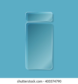 panel of clear glass with shadow for design