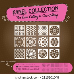 panel collection for laser cutting and cnc cutting. please pay attention to the bottom file. The original size layout is at the bottom of the file