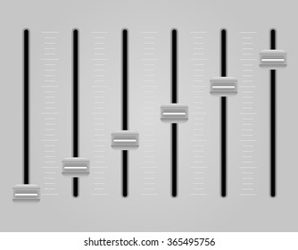 panel console sound mixer vector illustration on gray background