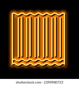 panel corrugated asbestos neon light sign vector. panel corrugated asbestos illustration