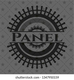 Panel dark emblem. Retro