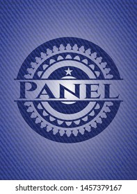Panel with denim texture. Vector Illustration. Detailed.