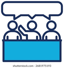 Symbolelement für die Plattformdiskussion für das Design