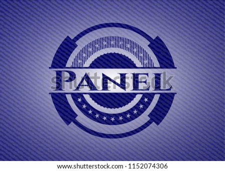 Panel emblem with jean texture