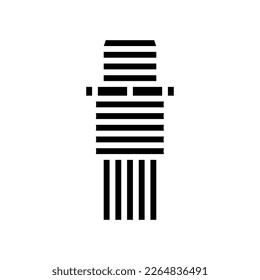 panel feed wire cable glyph icon vector. panel feed wire cable sign. isolated symbol illustration