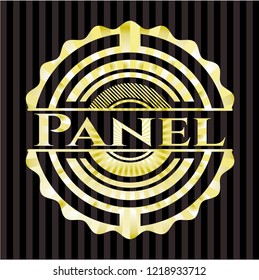 Panel gold shiny badge