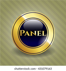 Panel gold shiny emblem