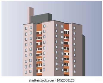 panel house in vector image