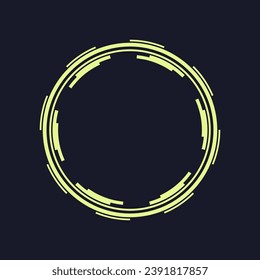 panel hud round frame cartoon. graphic element, space ui, menu virtual panel hud round frame sign. isolated symbol vector illustration