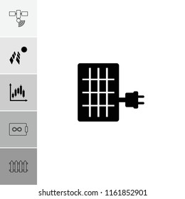 Panel icon. collection of 6 panel filled and outline icons such as fence, endless battery. editable panel icons for web and mobile.
