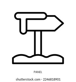 panel icon. Line Art Style Design Isolated On White Background