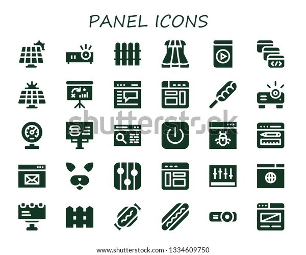 Panel Icon Set 30 Filled Panel Stock Vector (Royalty Free) 1334609750 ...