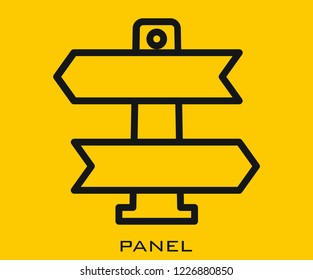 Panel icon signs