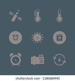 panel icon. panel vector icons set renewable energy, temperature, washer and fax