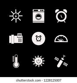 panel icon. panel vector icons set fax, satellite, solar power and temperature